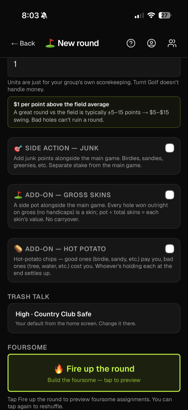 Pick the game